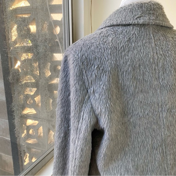 GUESS NWT Textured Wool Blend Double Breasted Coat Light Stone Heather Size S - Picture 9 of 16